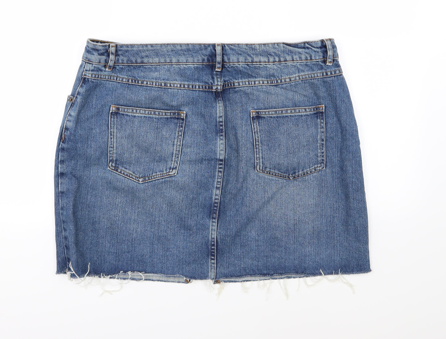ASOS Womens Blue  Denim A-Line Skirt Size 18