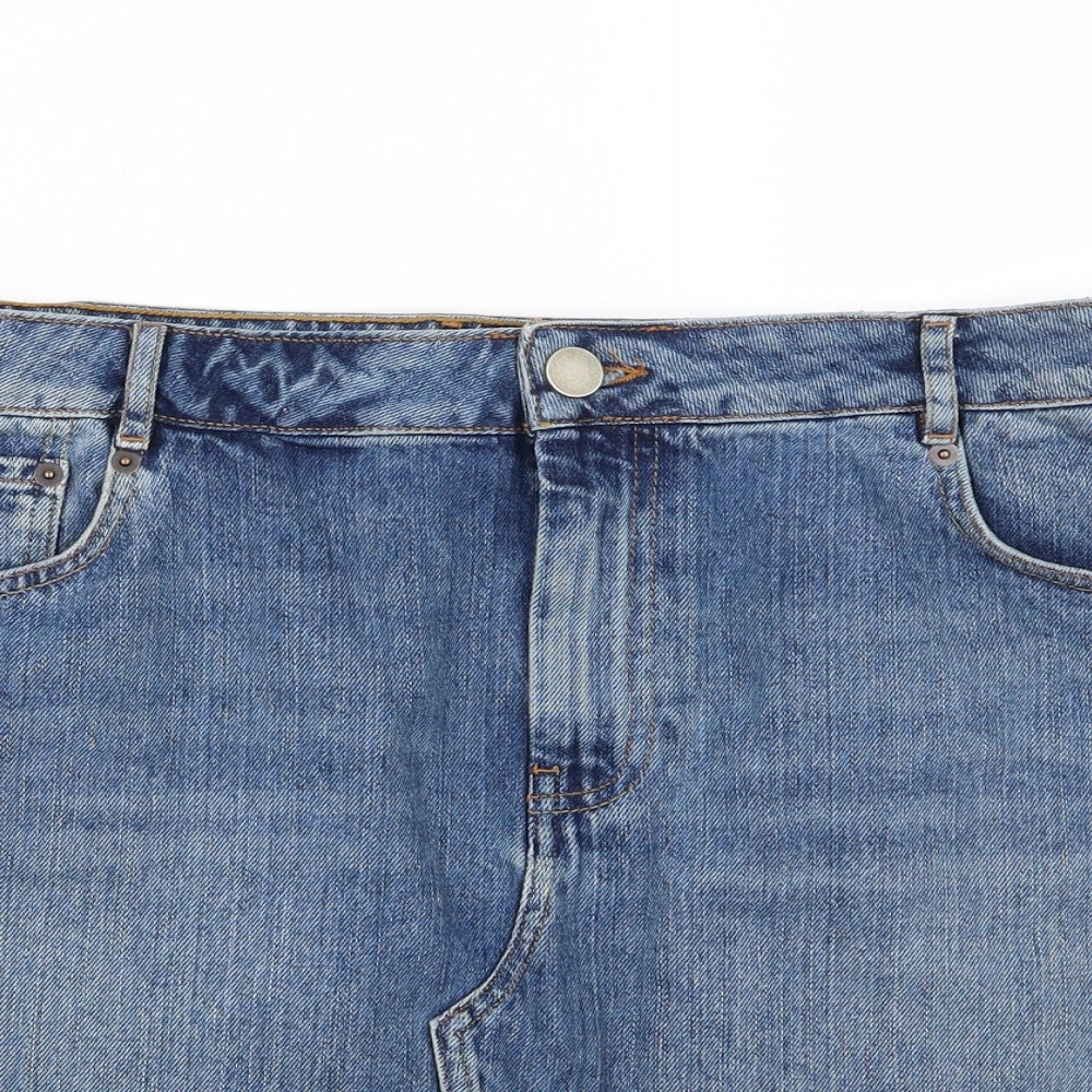 ASOS Womens Blue  Denim A-Line Skirt Size 18