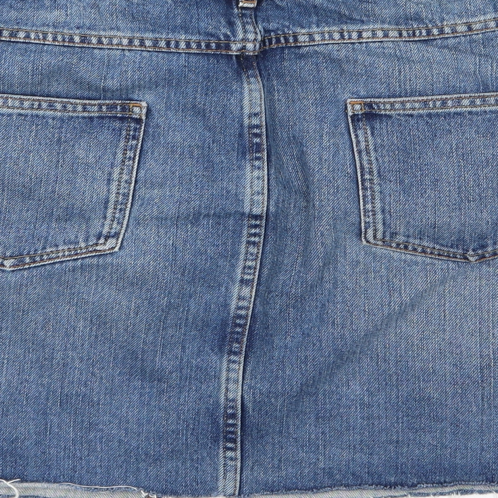 ASOS Womens Blue  Denim A-Line Skirt Size 18
