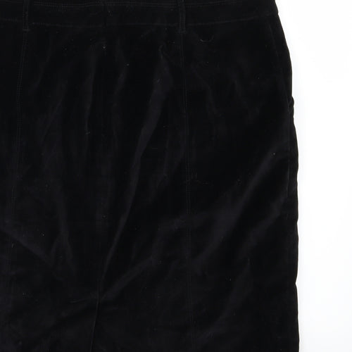 Boden Womens Black  Velour A-Line Skirt Size 16