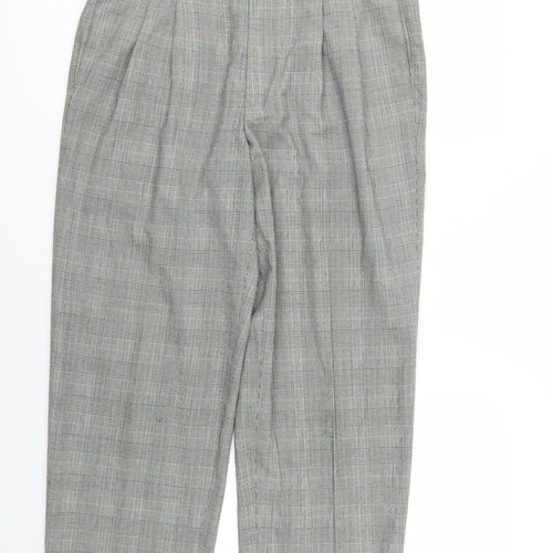 Marks and Spencer Mens Grey Striped  Trousers  Size 32 L29 in