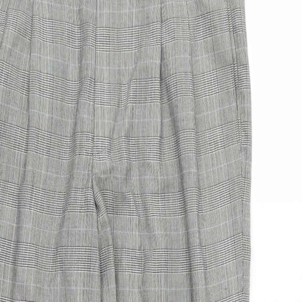 Marks and Spencer Mens Grey Striped  Trousers  Size 32 L29 in
