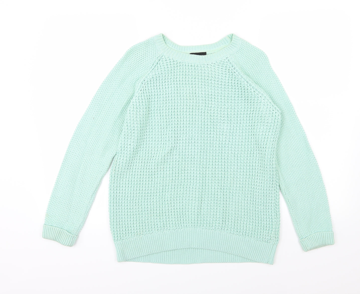 Topshop Womens Green  Knit Pullover Jumper Size 10