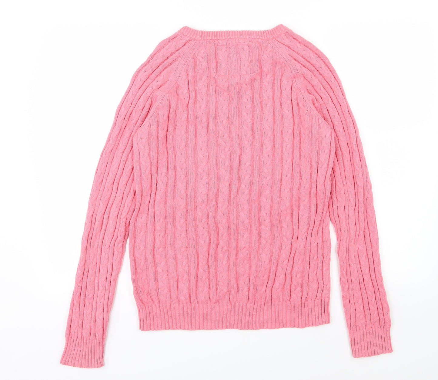 Jack Wills Womens Pink  Knit Pullover Jumper Size 14