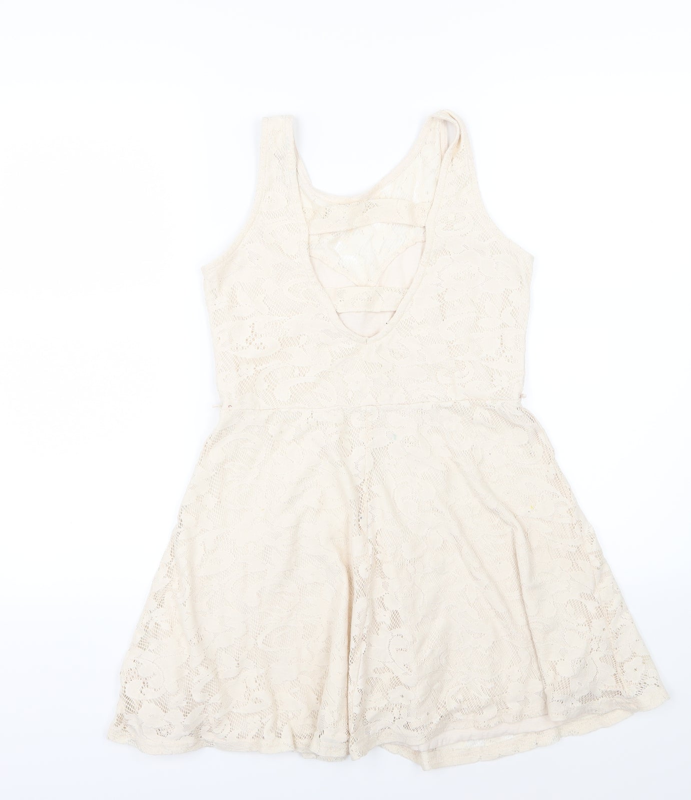 Internacionale Womens Beige   Skater Dress  Size 10