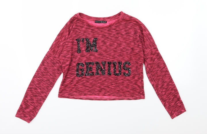 Atmosphere Womens Pink  Jersey Basic T-Shirt Size 10  - I'm Genius