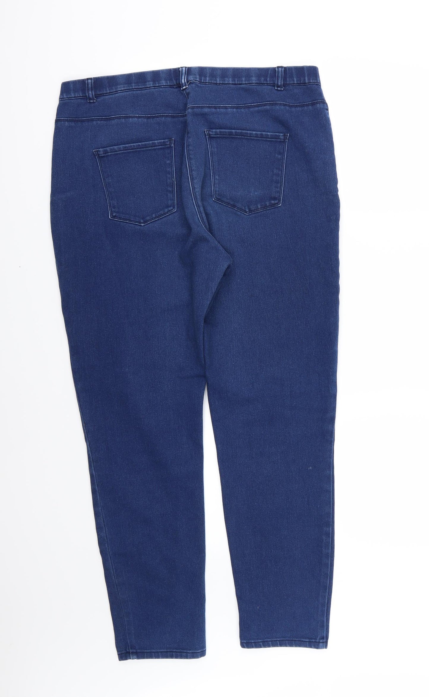 M&Co Womens Blue  Denim Jegging Jeans Size 18 L28 in
