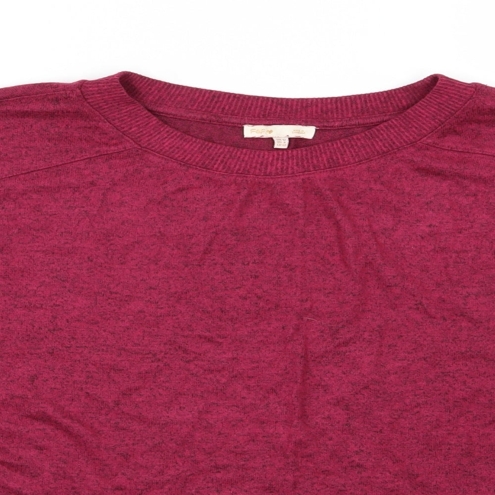 F&F Womens Pink  Knit Pullover Jumper Size 12