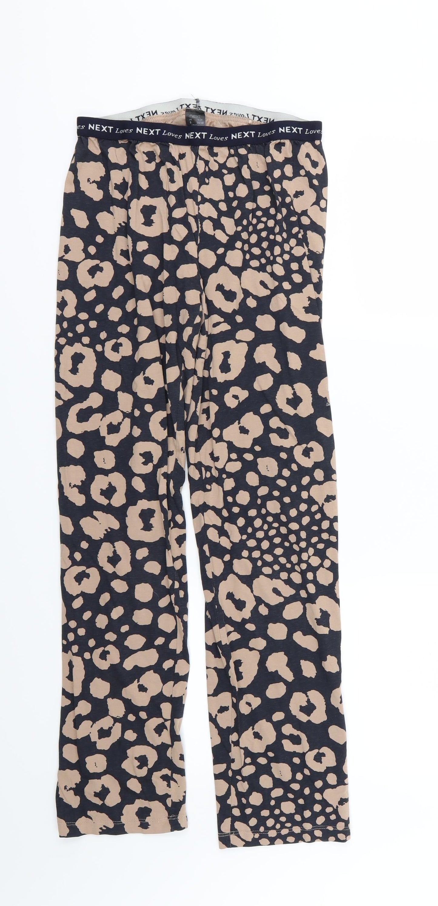 NEXT Womens Beige Animal Print Jersey  Pyjama Pants Size S