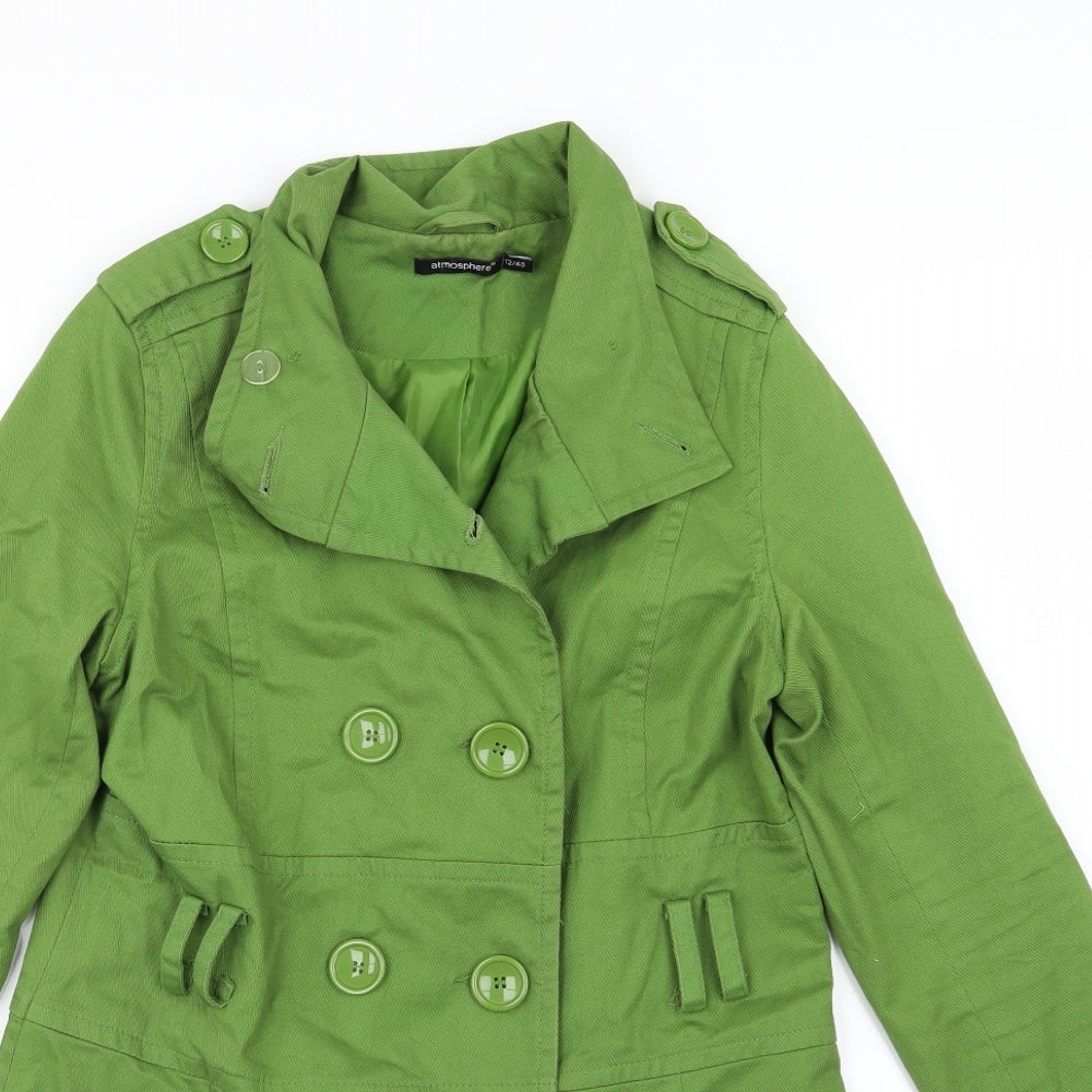 Atmosphere Womens Green   Overcoat Coat Size 12