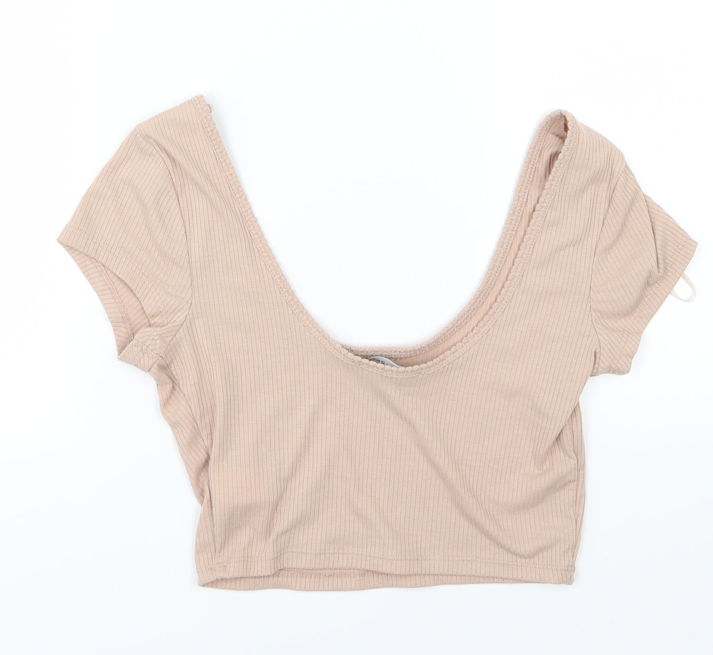 Primark Womens Pink  Jersey Cropped T-Shirt Size XS