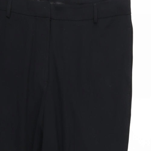 Marks and Spencer Womens Black  Rayon Trousers  Size 22 L25 in - Short leg