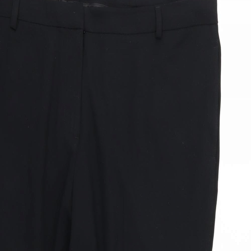 Marks and Spencer Womens Black  Rayon Trousers  Size 22 L25 in - Short leg