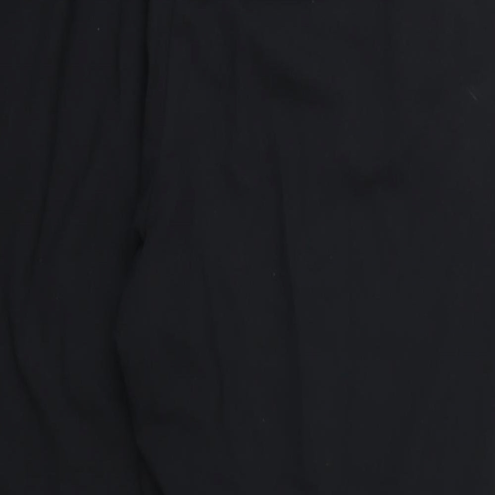 Marks and Spencer Womens Black  Rayon Trousers  Size 22 L25 in - Short leg