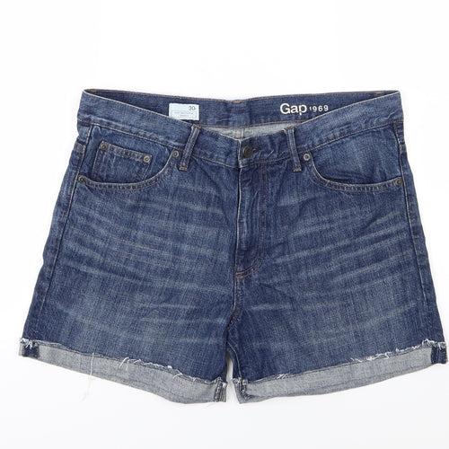 Gap Womens Blue  Denim Boyfriend Shorts Size 30 in