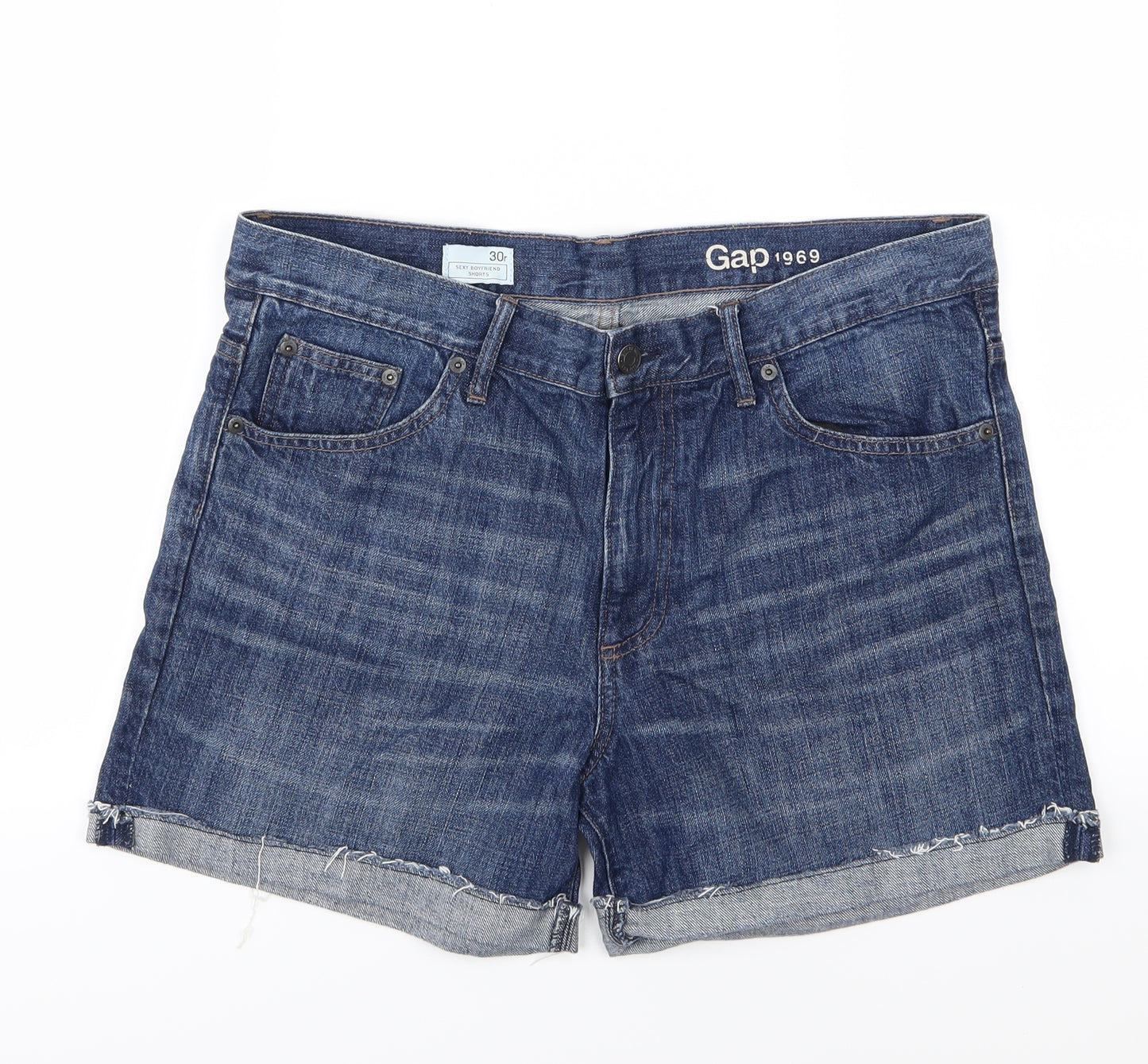 Gap Womens Blue  Denim Boyfriend Shorts Size 30 in