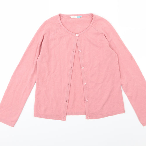 John Lewis Womens Pink  Knit Cardigan Jumper Size 10