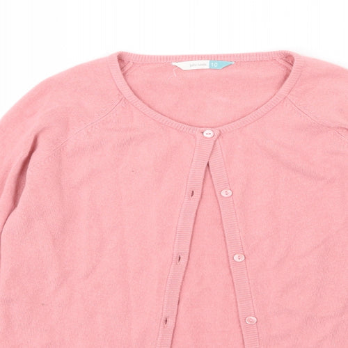 John Lewis Womens Pink  Knit Cardigan Jumper Size 10
