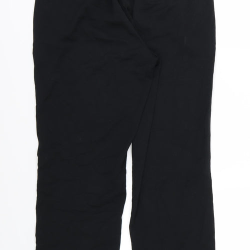 Marks and Spencer Womens Black  Rayon Trousers  Size 12 L30 in