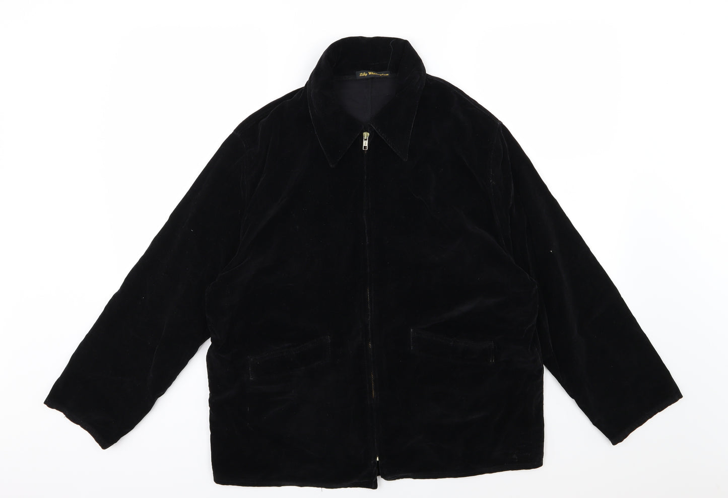 Lilley Whittingham Womens Black  Velour Jacket  One Size
