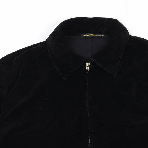 Lilley Whittingham Womens Black  Velour Jacket  One Size
