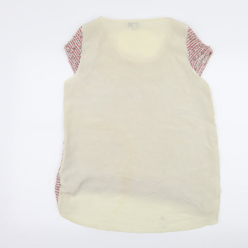Papaya Womens Pink Striped  Basic Blouse Size 14