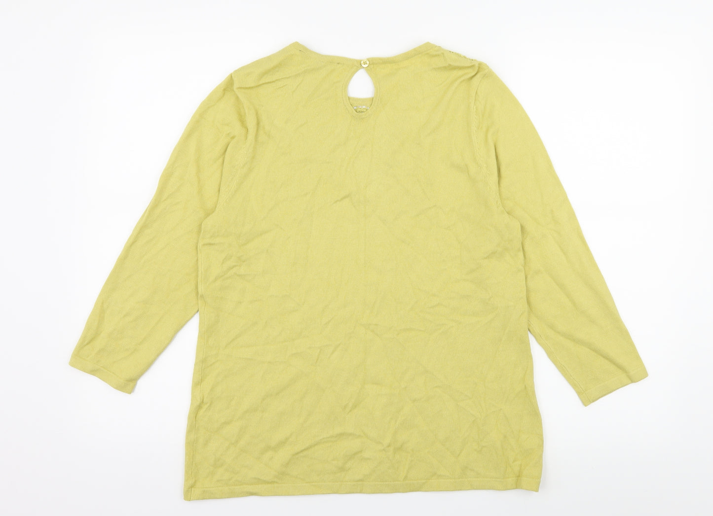 Bonmarché Womens Green  Knit Pullover Jumper Size 12