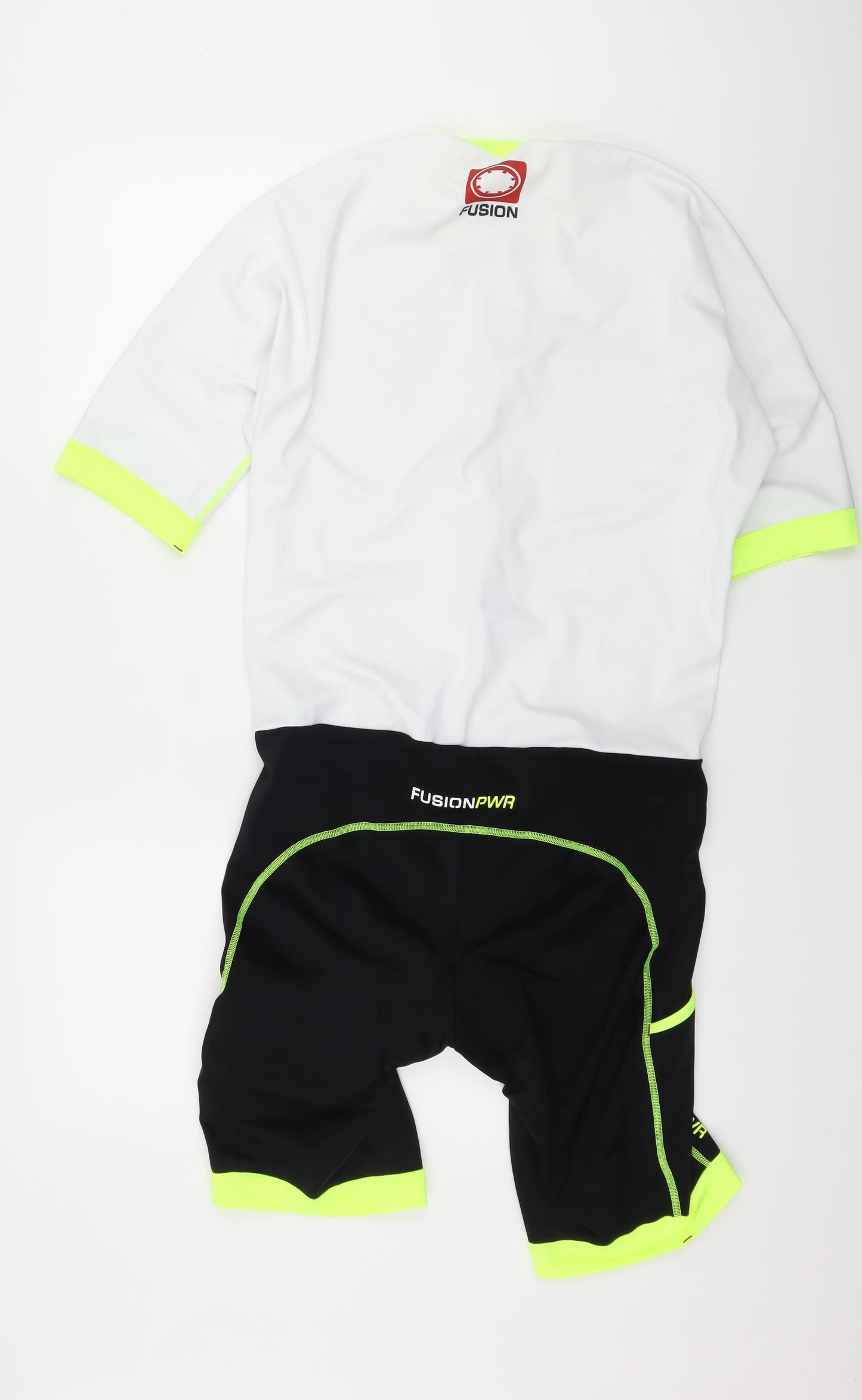 Fusion Mens White Striped  Basic T-Shirt Size 2XL  - Cycling Unitard