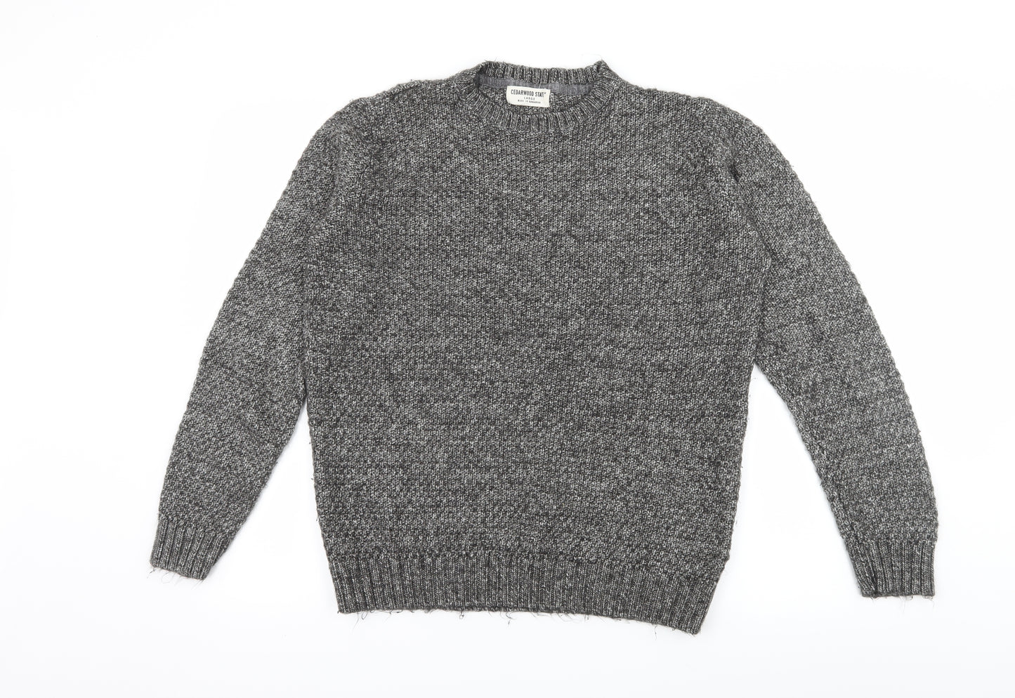 Cedar Wood State Mens Grey  Knit Pullover Jumper Size L