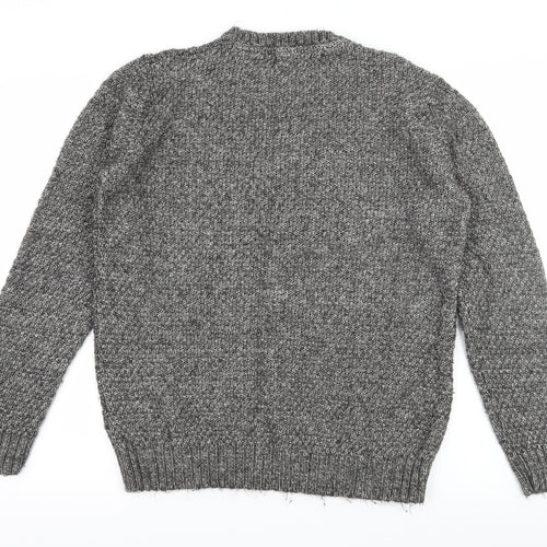Cedar Wood State Mens Grey  Knit Pullover Jumper Size L