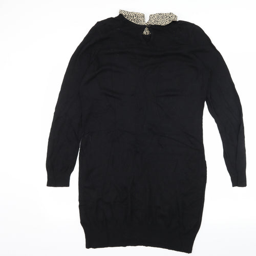 George Womens Black  Knit Jumper Dress  Size 16