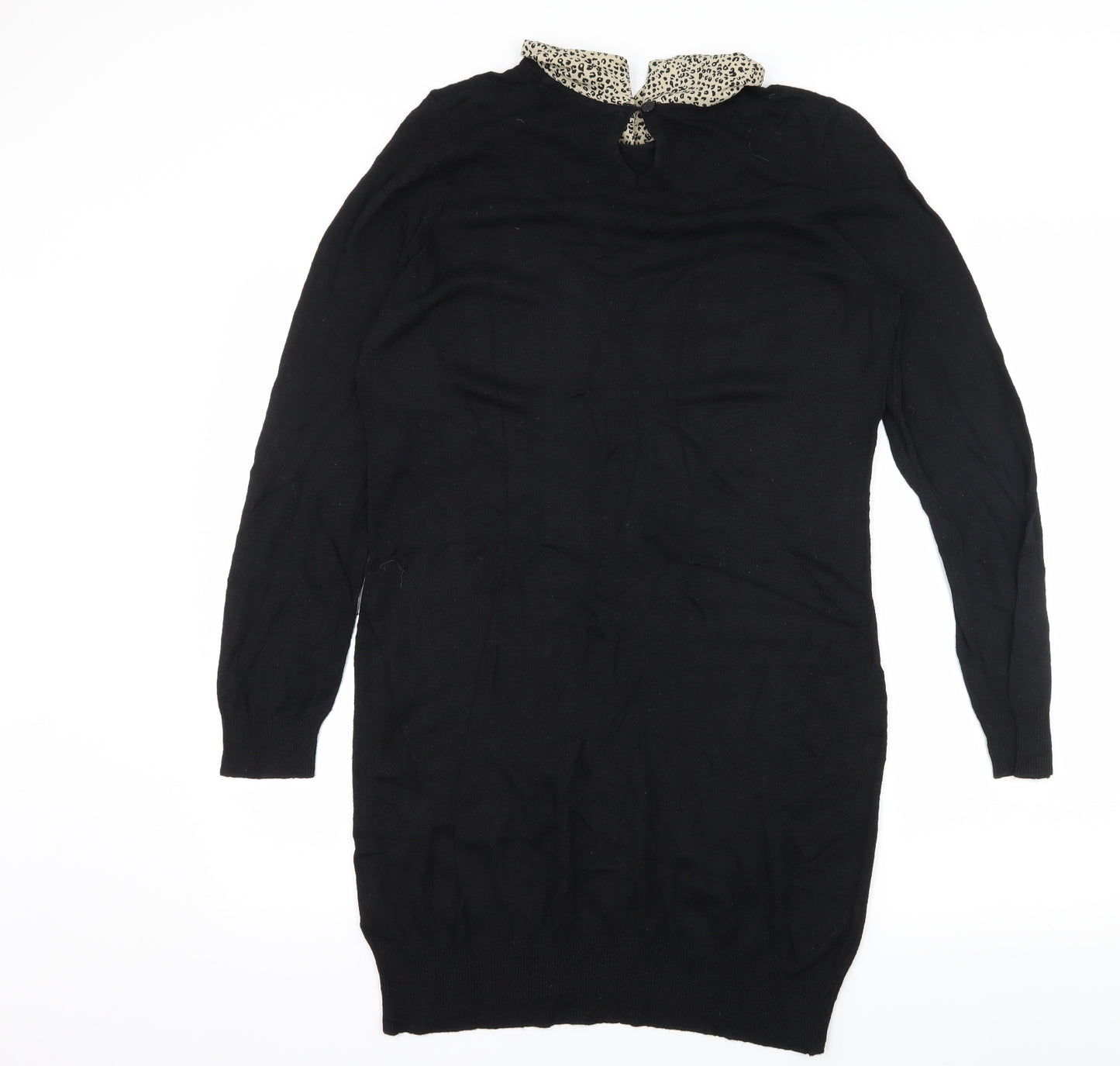 George Womens Black  Knit Jumper Dress  Size 16