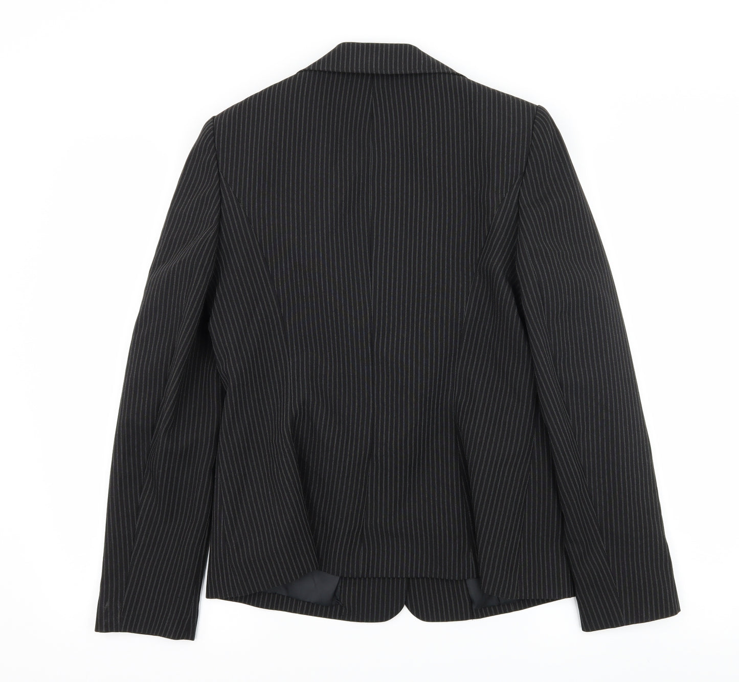 Papaya Womens Black Striped  Jacket Suit Jacket Size 12