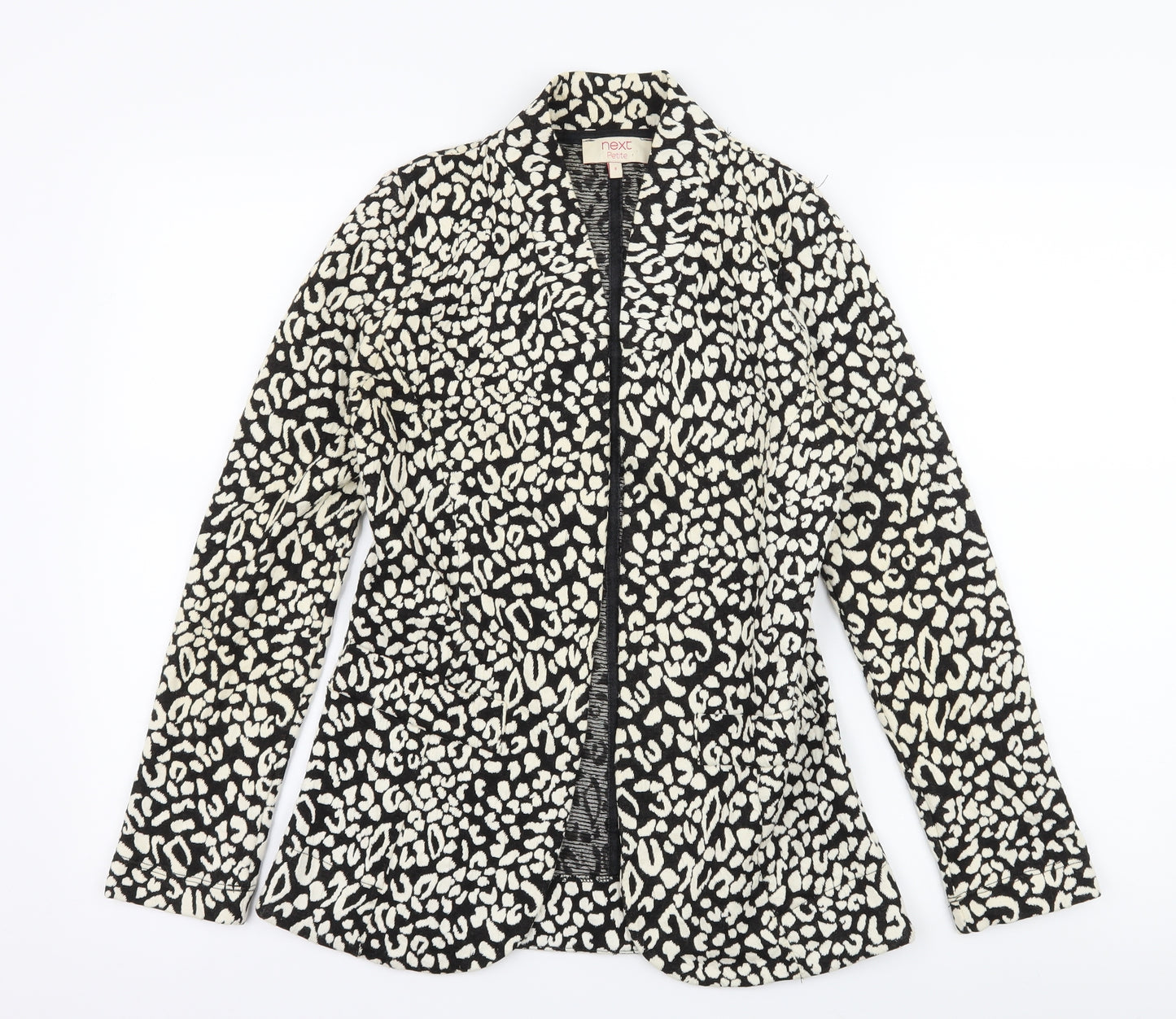 NEXT Womens Ivory Animal Print Jersey Jacket Blazer Size 8