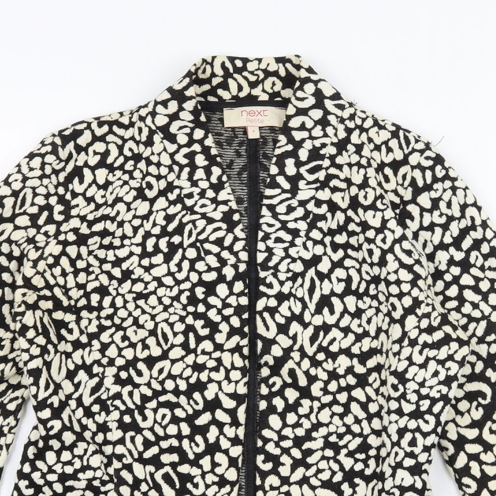 NEXT Womens Ivory Animal Print Jersey Jacket Blazer Size 8