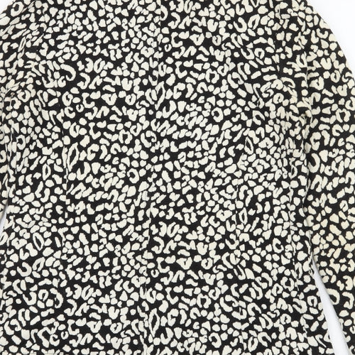 NEXT Womens Ivory Animal Print Jersey Jacket Blazer Size 8