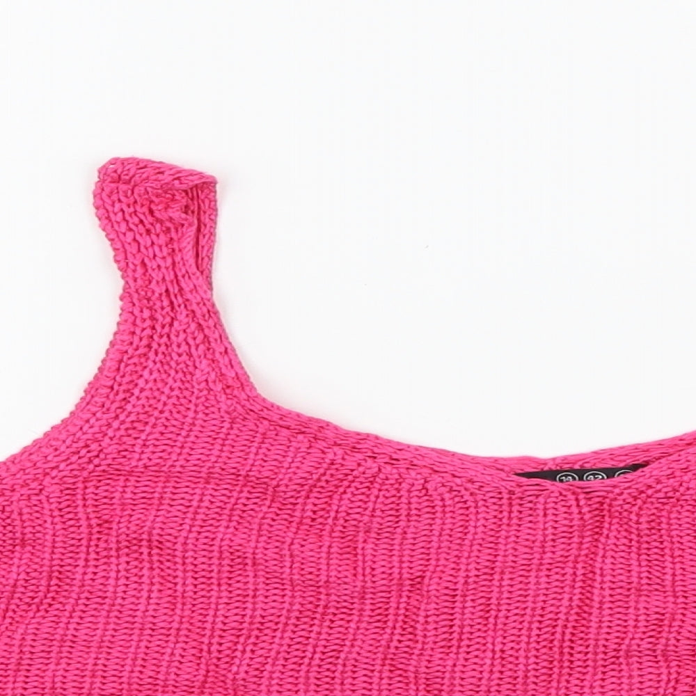 Atmosphere Womens Pink  Knit Basic Tank Size 14