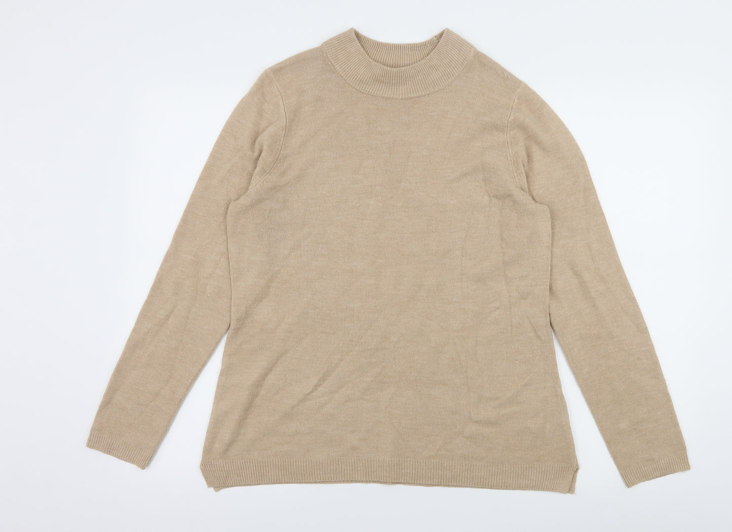 Papaya Womens Beige  Knit Pullover Jumper Size 16