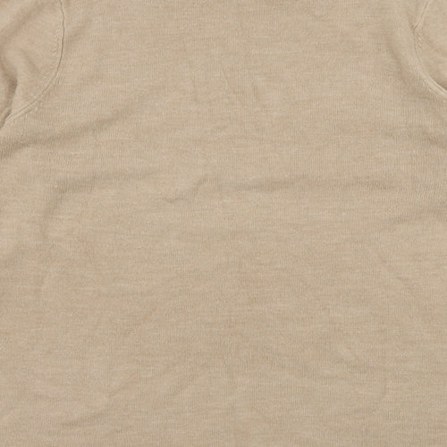 Papaya Womens Beige  Knit Pullover Jumper Size 16