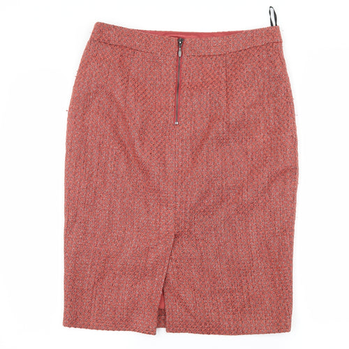 Marks and Spencer Womens Red   Straight & Pencil Skirt Size 10