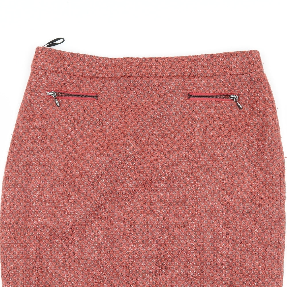 Marks and Spencer Womens Red   Straight & Pencil Skirt Size 10