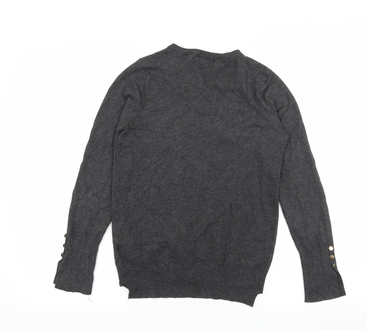 Zara Womens Grey  Knit Cardigan Jumper Size M