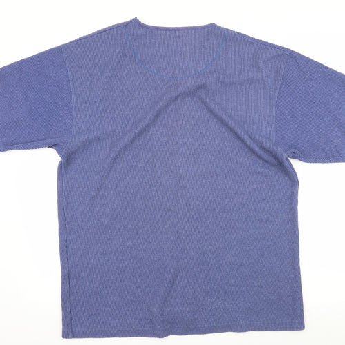 Utility Womens Blue  Jersey Jersey Blouse Size M