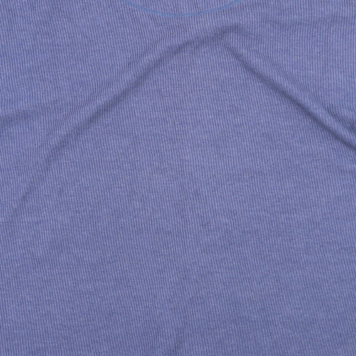 Utility Womens Blue  Jersey Jersey Blouse Size M