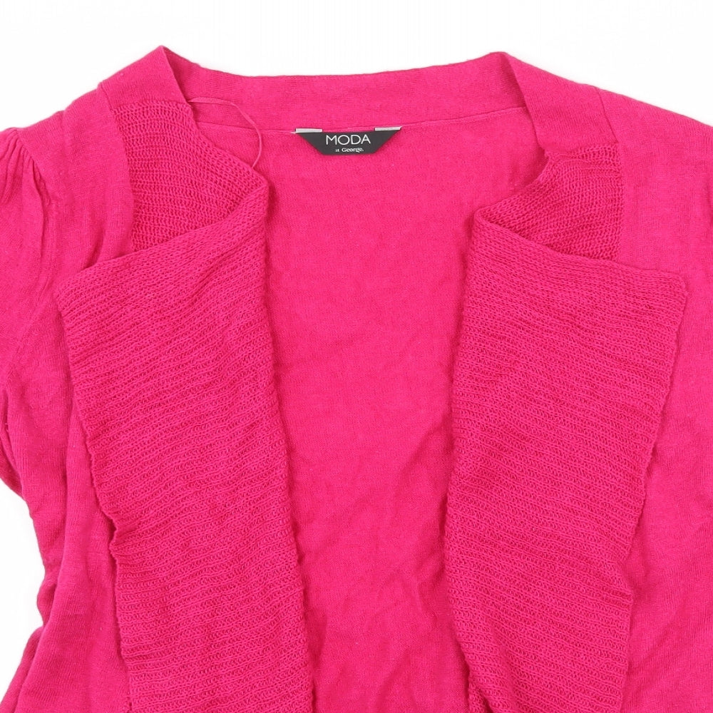 George Womens Pink  Knit Cardigan Jumper Size 18