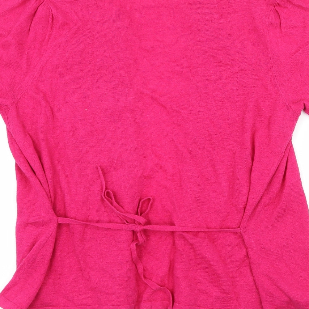 George Womens Pink  Knit Cardigan Jumper Size 18