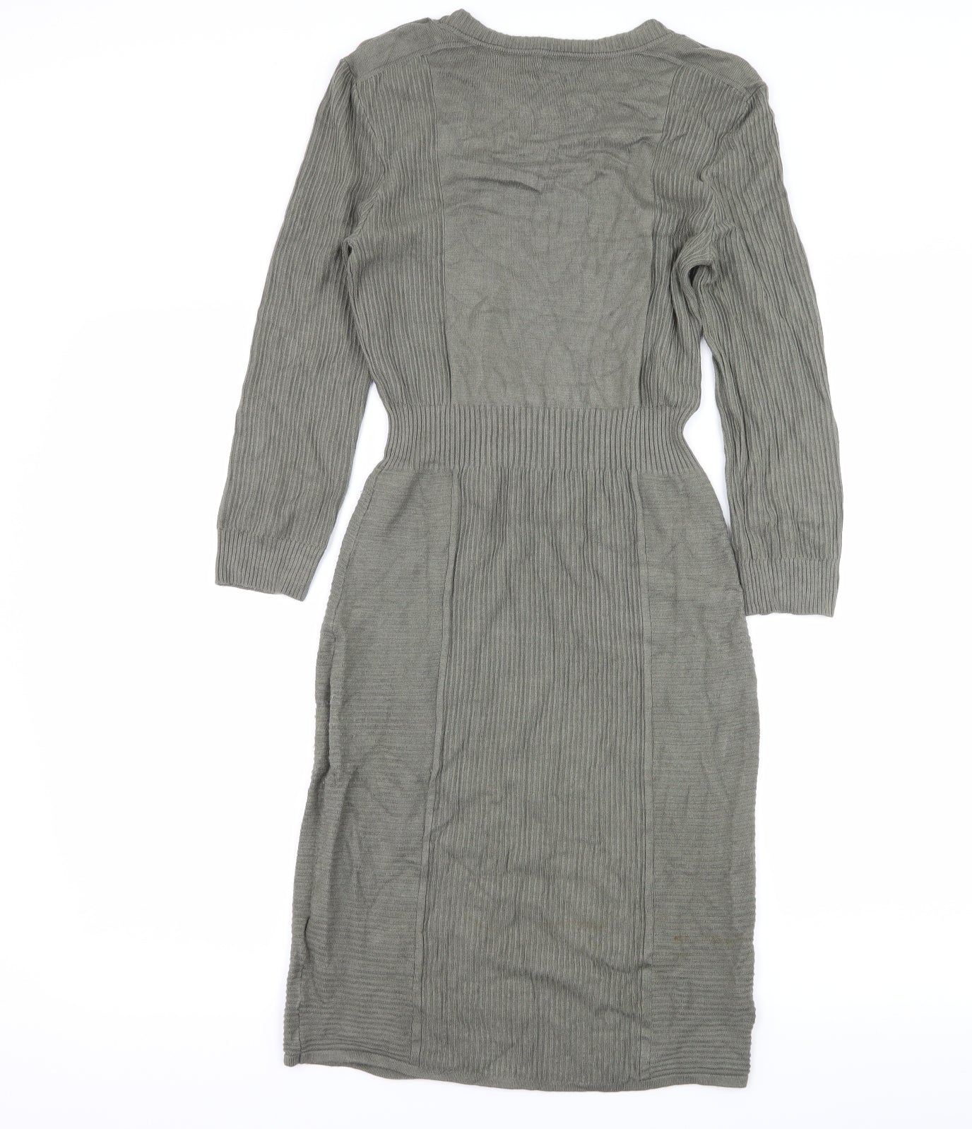 H&M Womens Green  Knit Fit & Flare  Size M