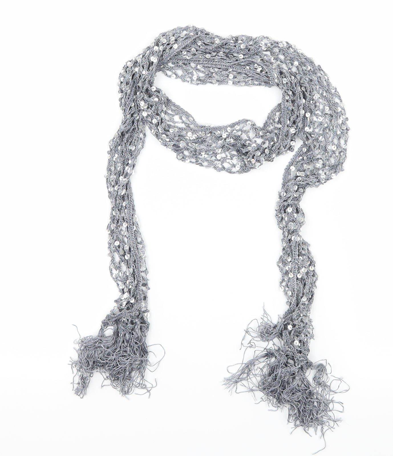 Preworn Womens Grey  Knit  Scarf