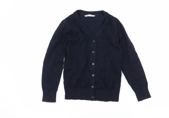 F&F Boys Blue  Knit Cardigan Jumper Size 5-6 Years
