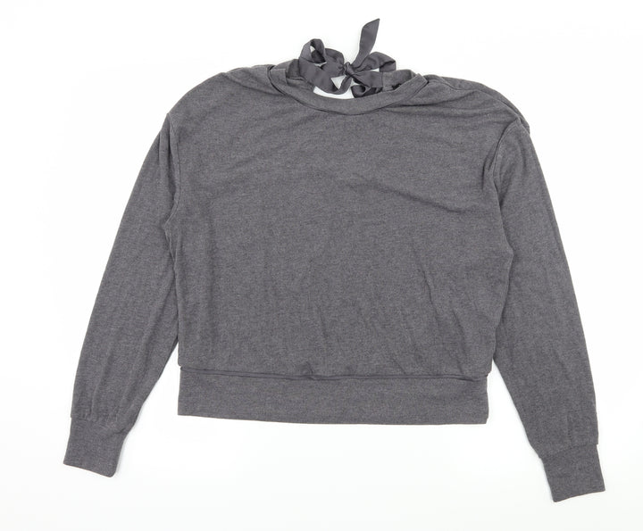 New Look Womens Grey  Jersey Pullover Sweatshirt Size S